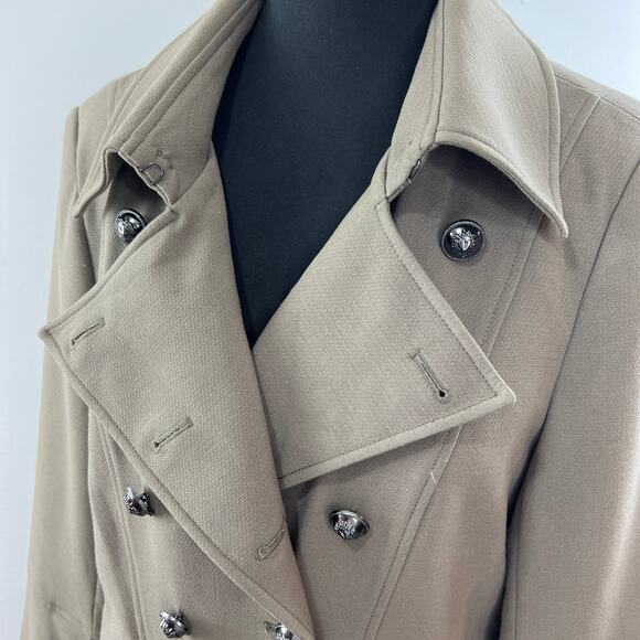 Le Lis Blanc Beige Long Sleeve Double Breasted Notched Military Jacket Sz EU 44 - Picture 5 of 9